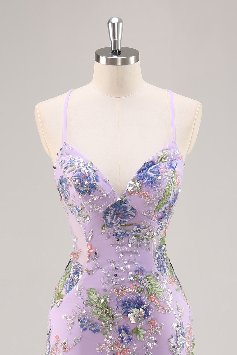 Peacock Mermaid Appliqued Prom Dress with Sequins