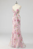 Peacock Mermaid Appliqued Prom Dress with Sequins