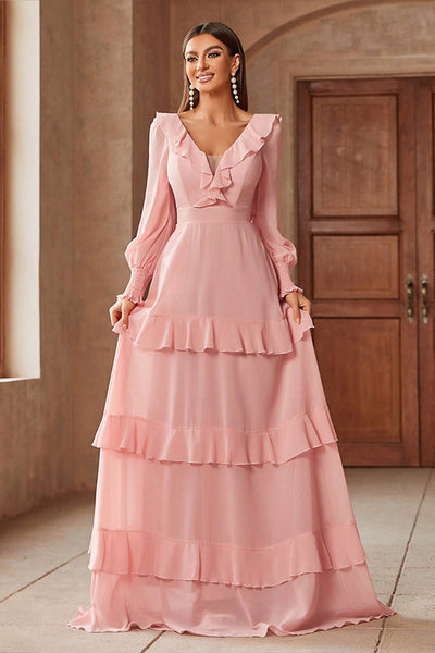 knee length dresses for ladies Nora Knit Maxi Dress in Dusty Pink main image 1