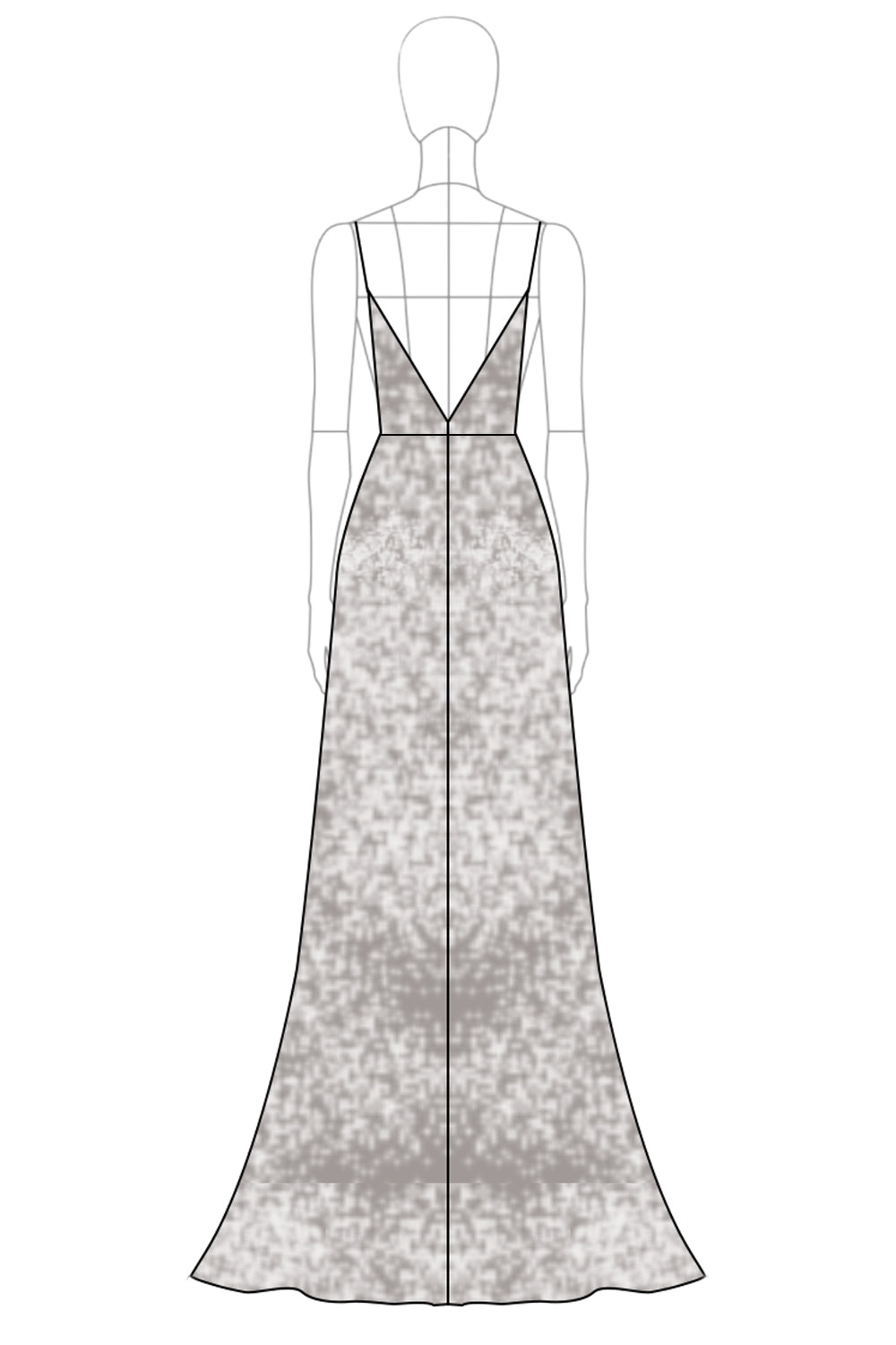 Sparkly V Neck A Line Silver Formal Dress