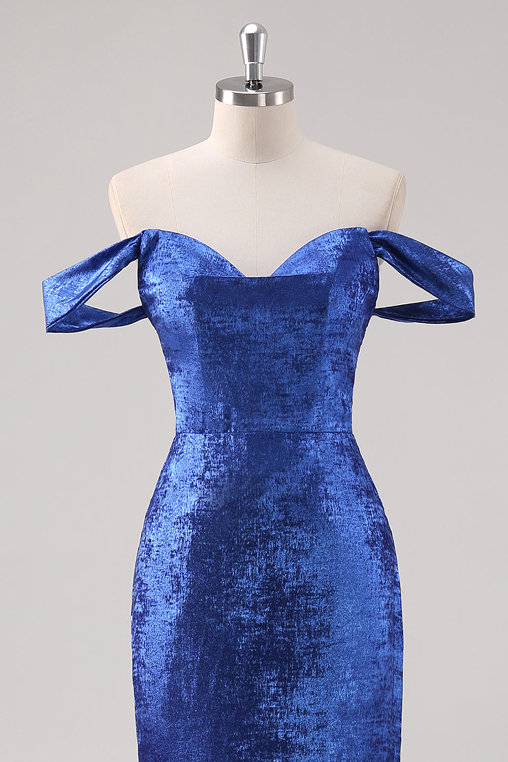 Royal Blue Off The Shoulder Mermaid Prom Dress