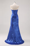 Royal Blue Off The Shoulder Mermaid Prom Dress