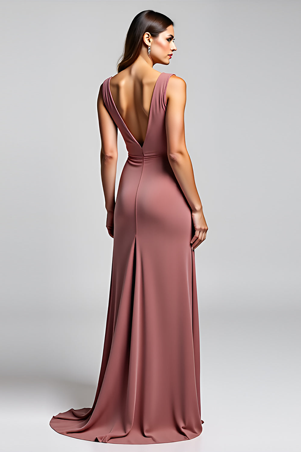 Desert Rose Sheath Ruched Formal Dress