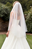 Ivory Strapless Long A Line Wedding Dress