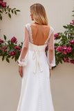 Mermaid Long Sleeve Ivory Wedding Dress