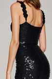 Black Sequin Bodycon Homecoming Dress