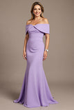 Off The Shoulder Mermaid Lilac Formal Dress