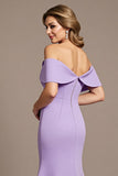 Off The Shoulder Mermaid Lilac Formal Dress