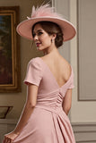 Dusty Rose A Line Midi Mother Of The Bride Dress