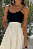A Line Spaghetti Straps Ivory Holiday Party Dress
