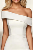 Ivory Off The Shoulder Bodycon Graduation Dress