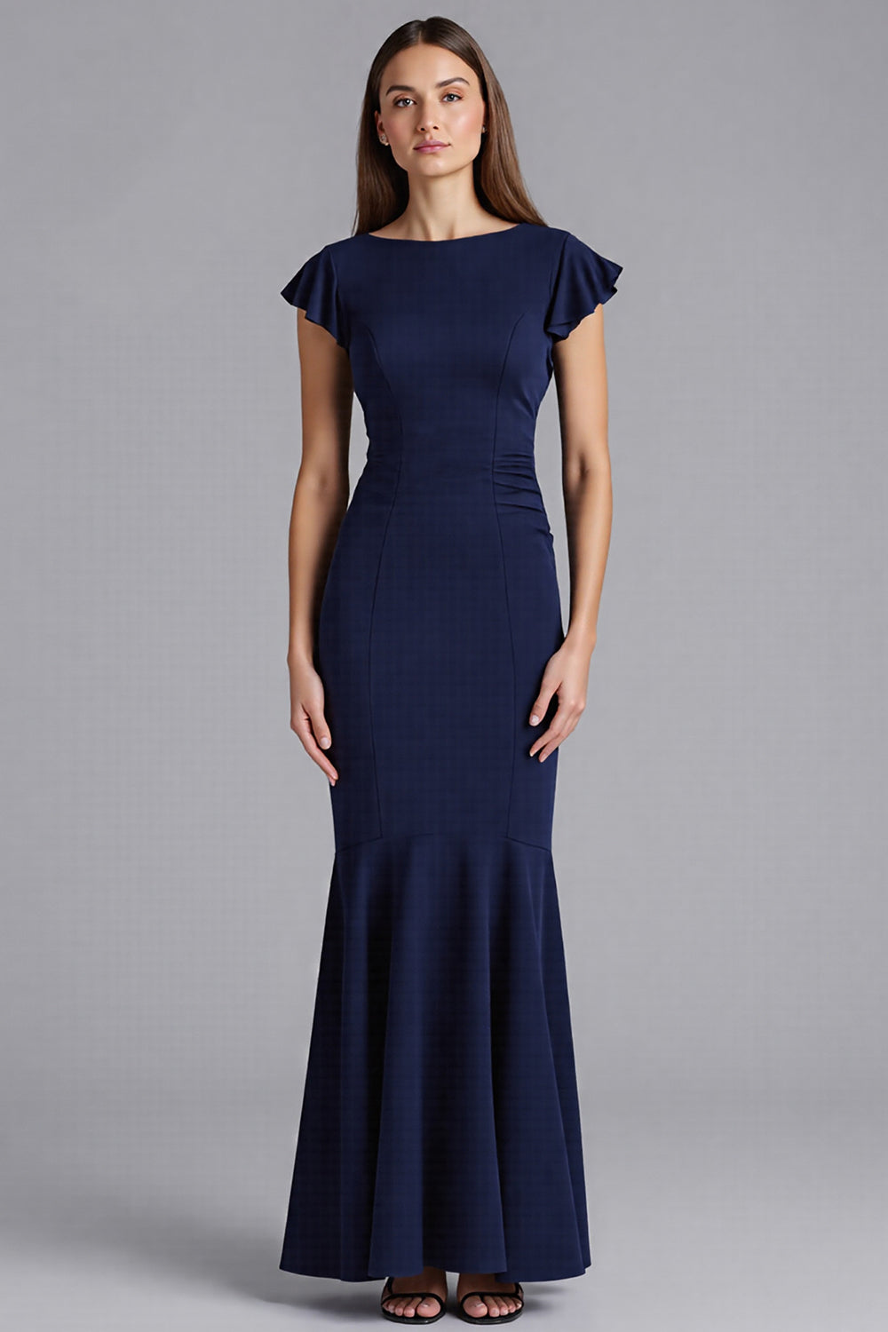 Mermaid Navy Long Formal Dress
