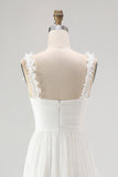 Ivory High Low Tiered Ruffled Bridal Shower Dress