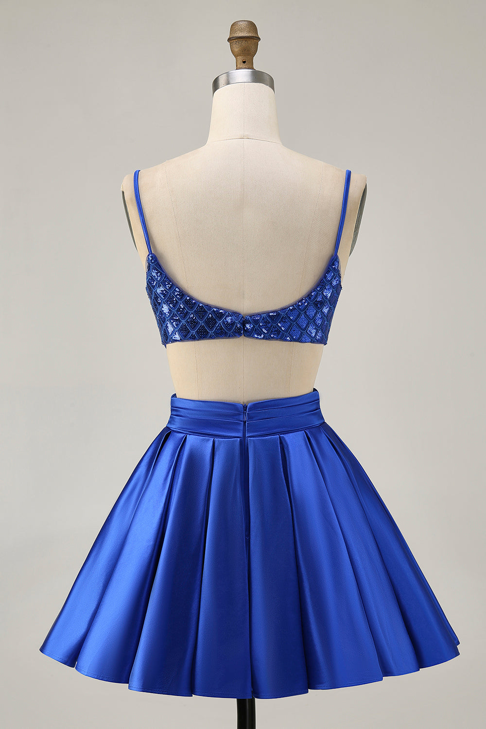 Royal Blue Cut Out A Line Homecoming Dress with Sequins