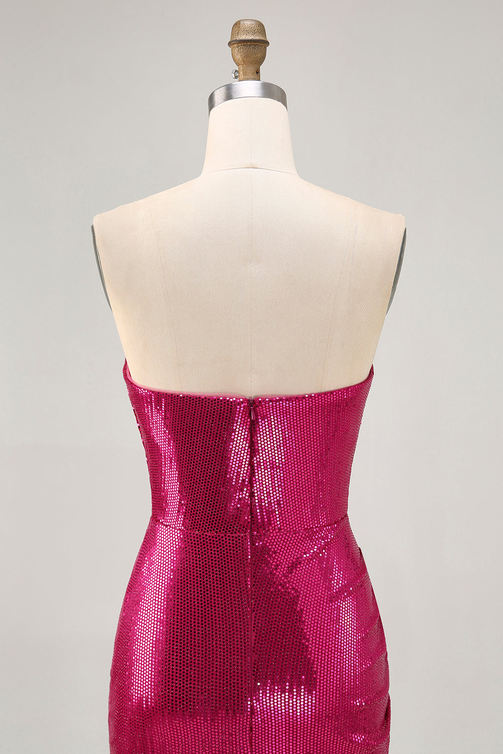 Sparkly Fuchsia Sweetheart Bodycon Homecoming Dress