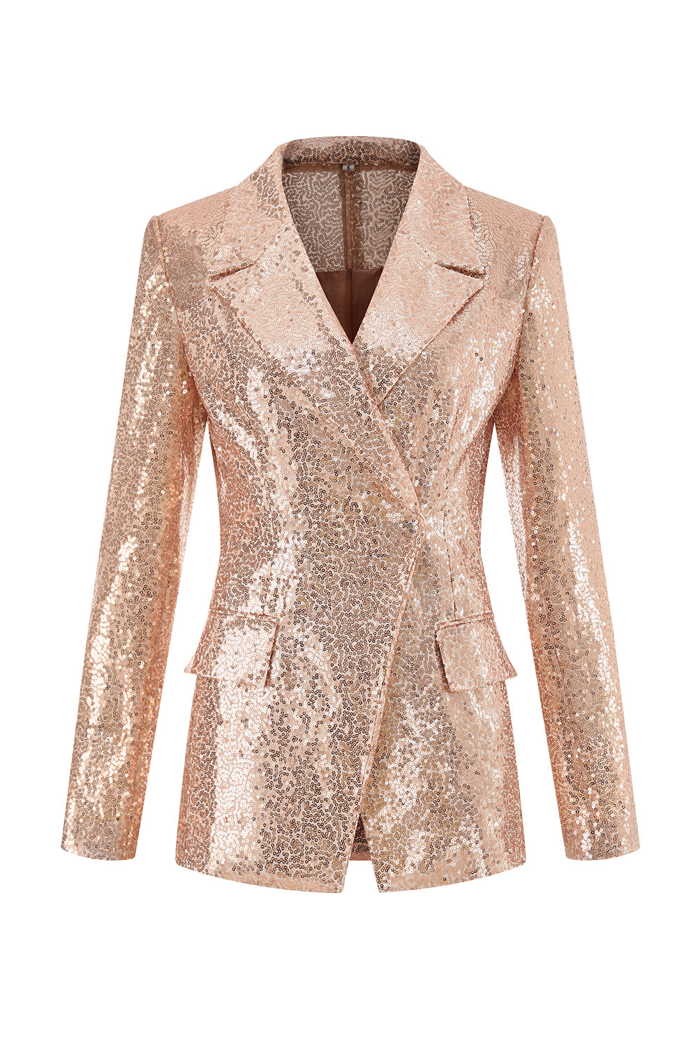 Sequin Golden 2-Piece Notched Lapel Prom Suit
