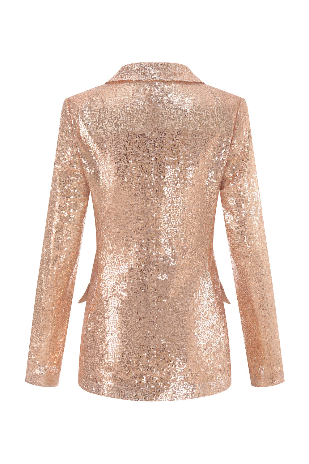 Sequin Golden 2-Piece Notched Lapel Prom Suit