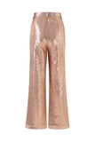 Sequin Golden 2-Piece Notched Lapel Prom Suit