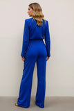 Royal Blue Long Sleeve Business Casual Outfit