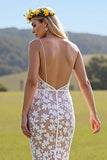 Lace Mermaid Ivory Tulle Wedding Dress