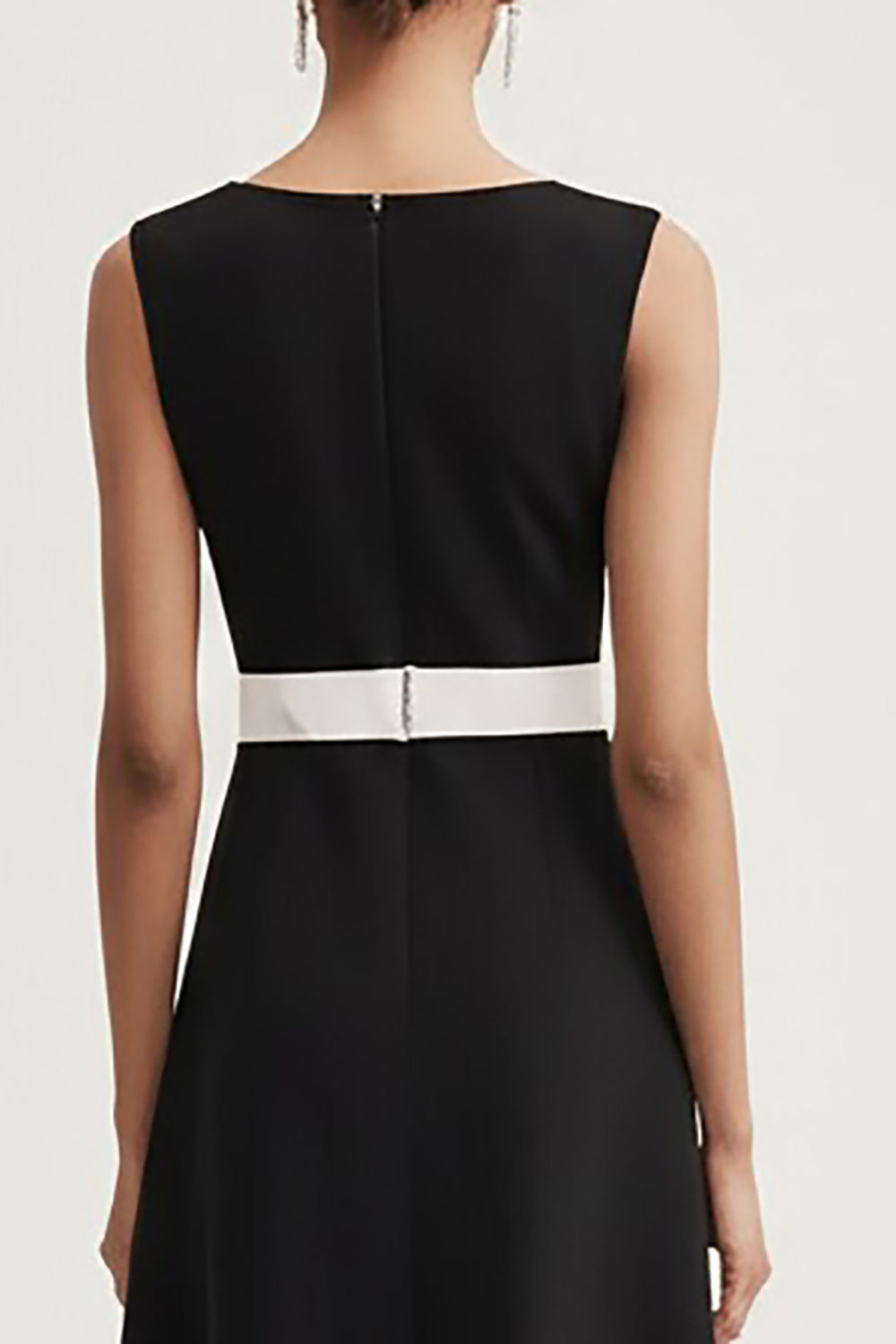 Black A Line Maxi Dress with Belt