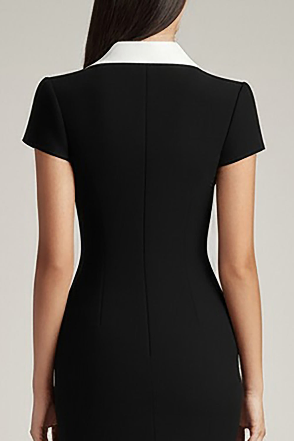 Black Bodycon Short Sleeve Midi Dress