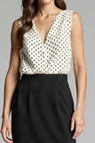 Polka Dots Sheath Black Midi Dress