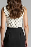Polka Dots Sheath Black Midi Dress