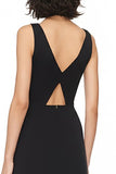 Black Cut Out A Line Formal Dress