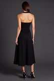 Halter Black A Line Formal Dress with Slit