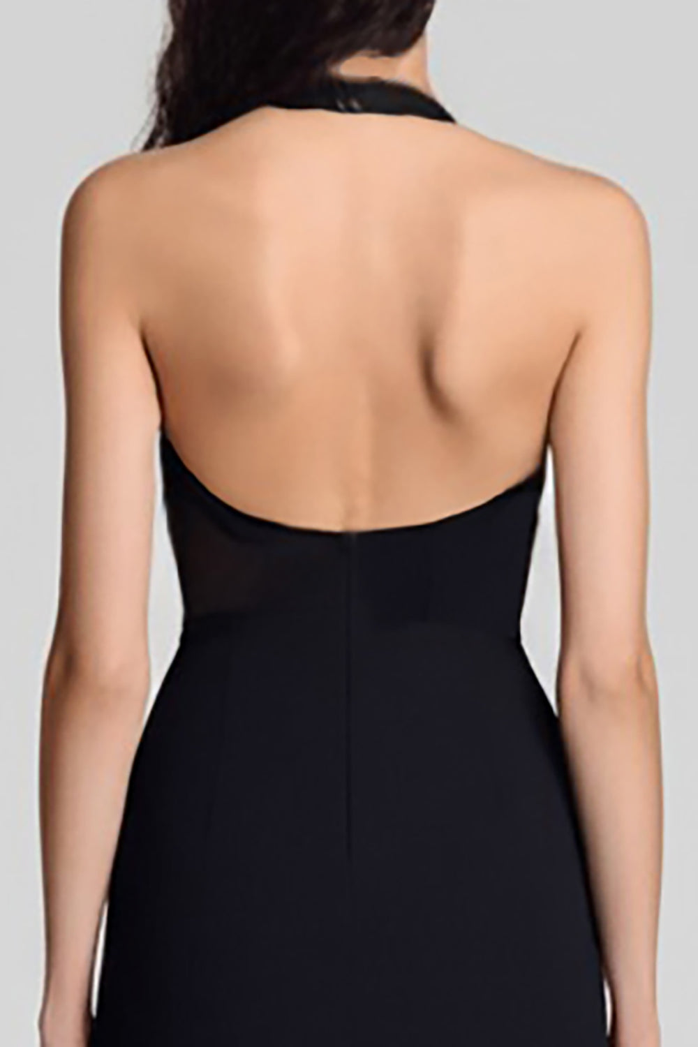 Halter Black Tight Formal Dress with Hollow Out