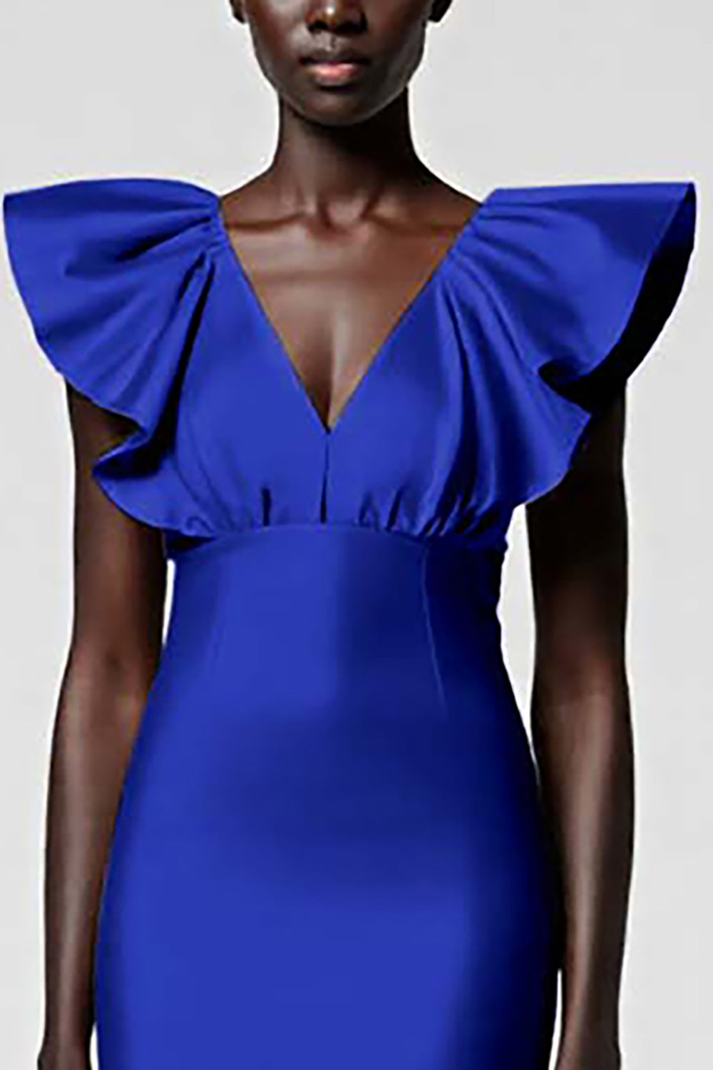 Black Sheath Formal Dress with Ruffle Sleeves