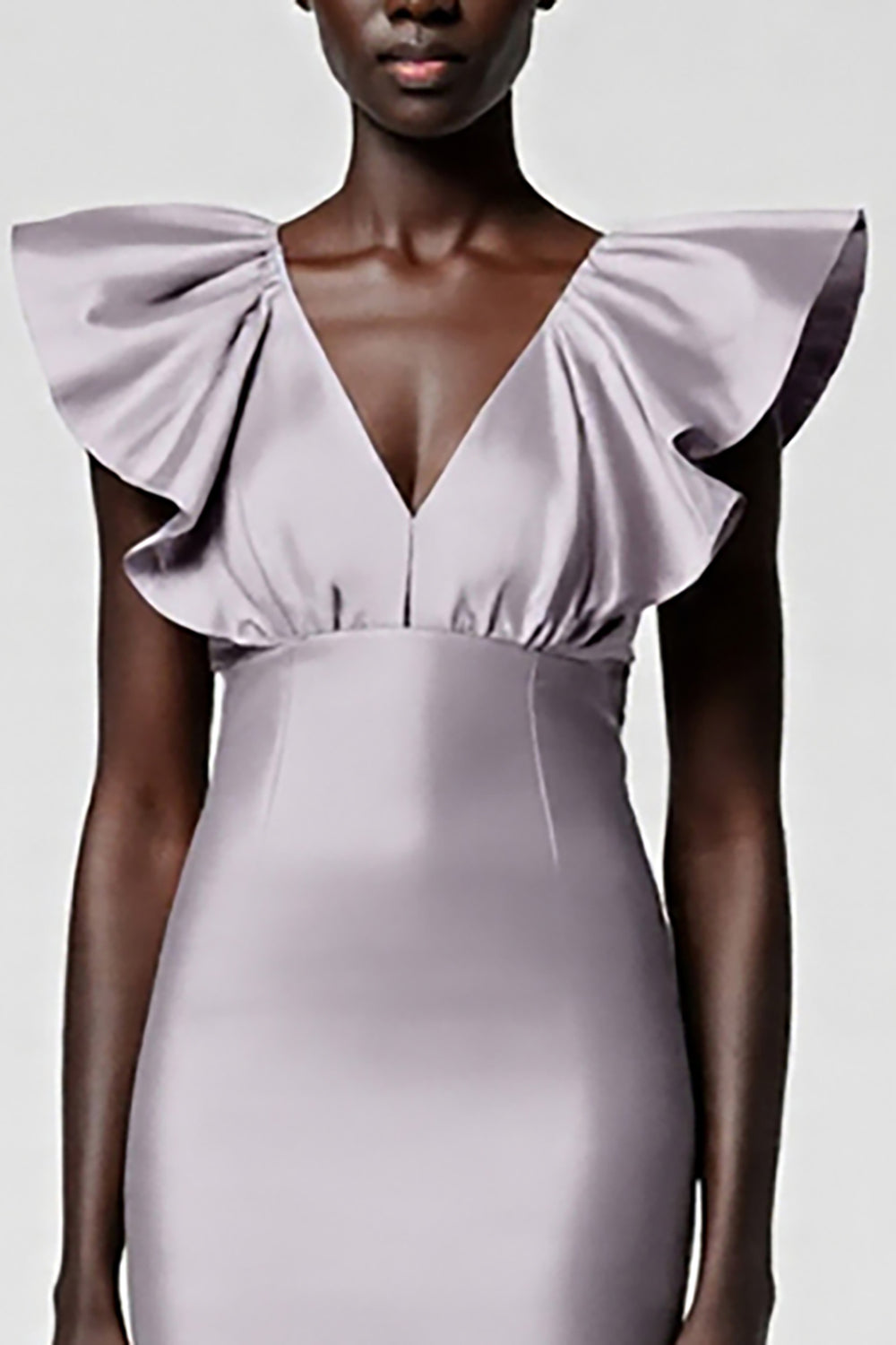 Black Sheath Formal Dress with Ruffle Sleeves