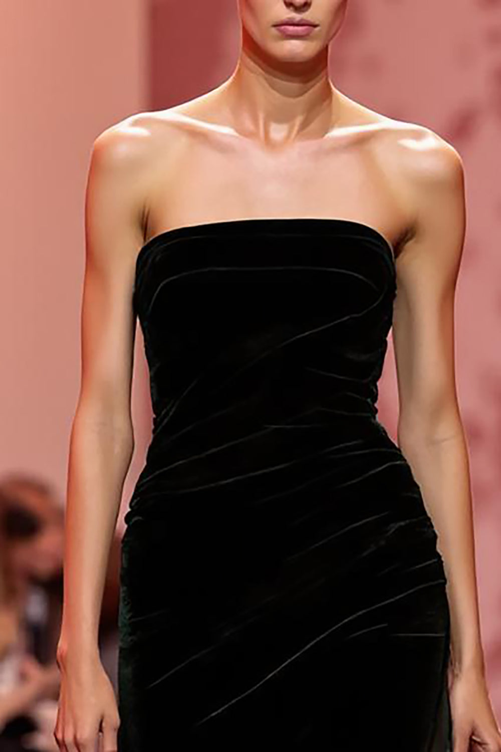 Black Strapless Mermaid Evening Dress With Back Zipper