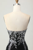 Sparkly Black Silver Bodycon Homecoming Dress