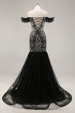 Mermaid Beaded Ruffled Prom Dress with Beading