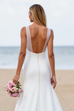 Mermaid Ivory Long Simple Wedding Dress