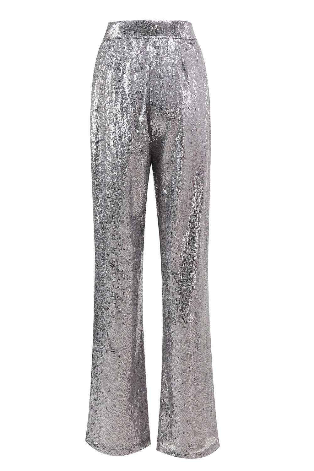 Sparkly Silver Notched Lapel 2-Piece Women Prom Suits