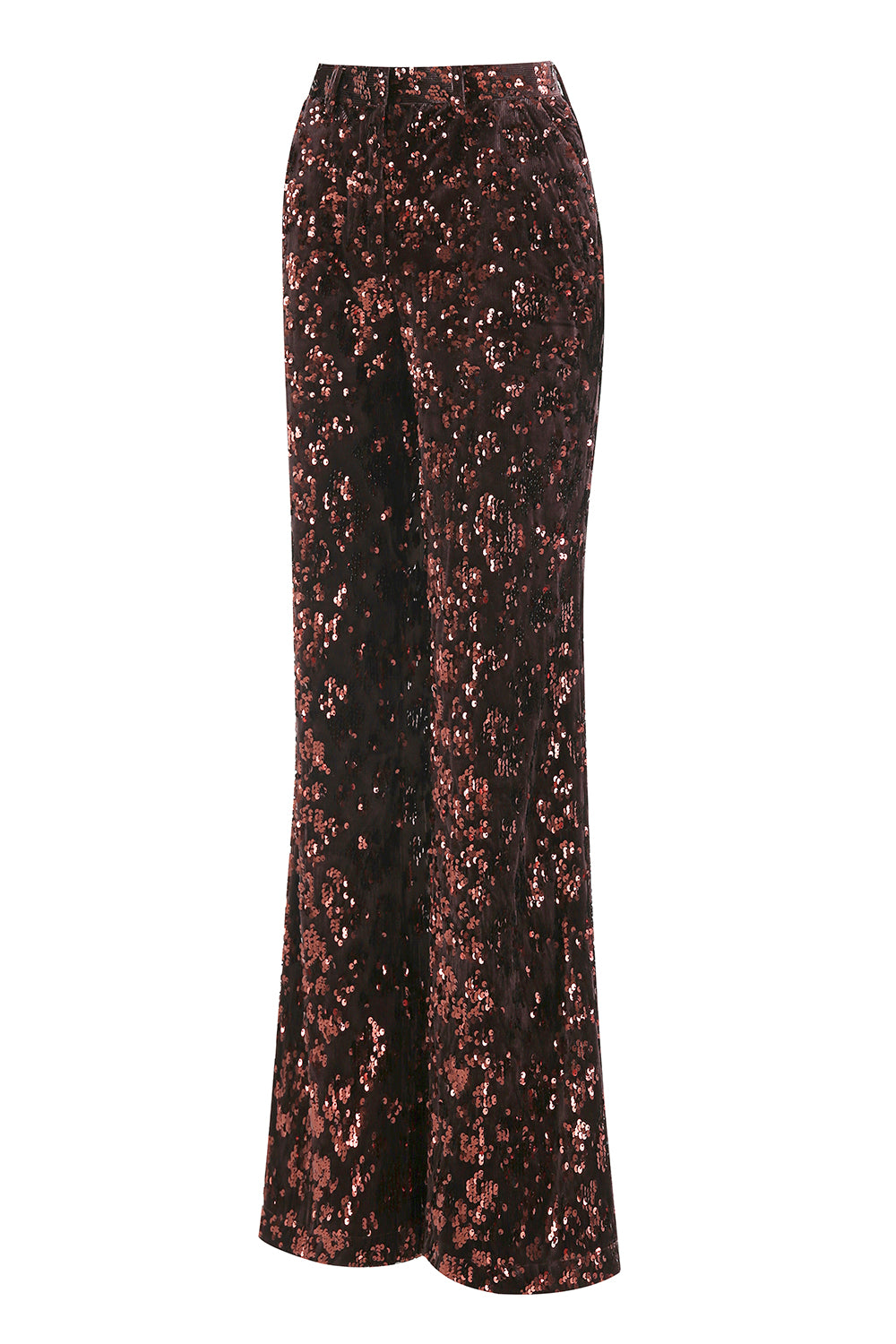 Coffee Sequin 2-Piece Peak Lapel Women Prom Suits With Sash