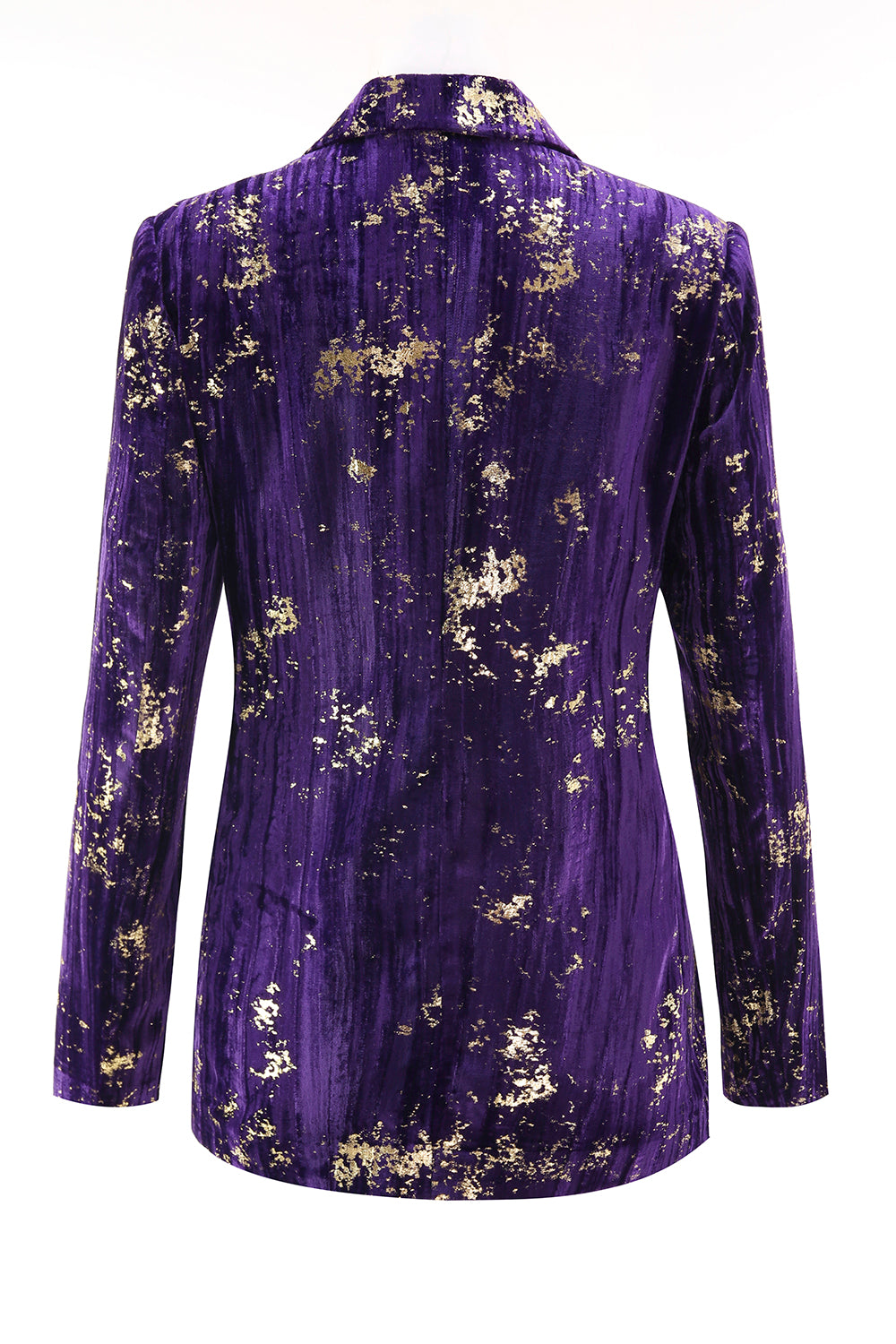 Sparkly 2-Piece Notched Lapel Purple Prom Suit