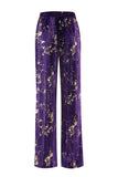 Sparkly 2-Piece Notched Lapel Purple Prom Suit