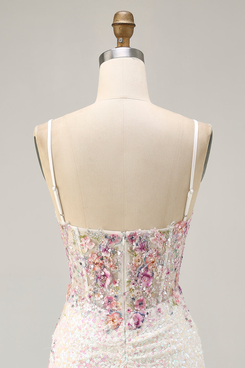Black Pink Flower Bodycon Homecoming Dress With Sequins