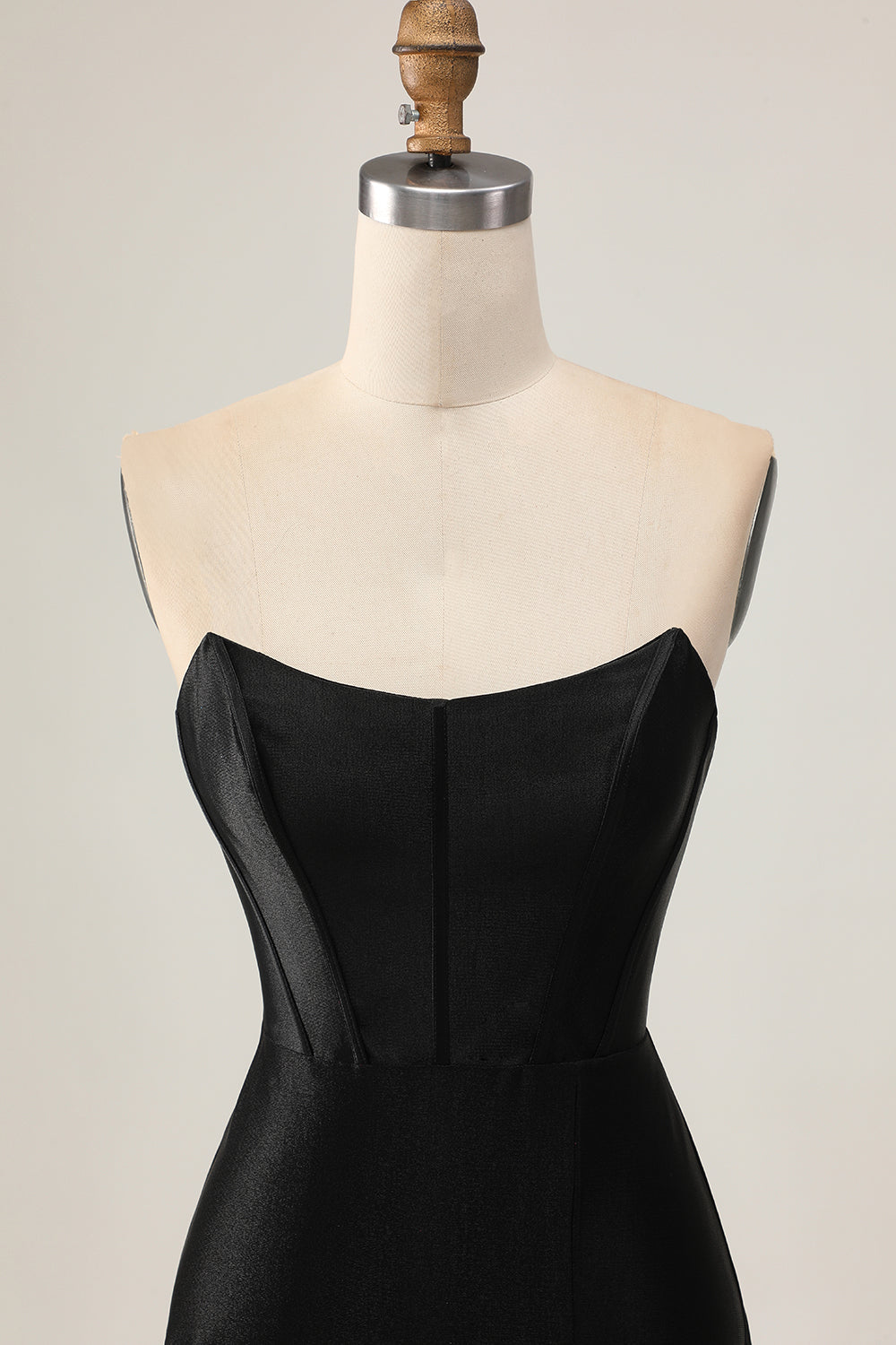 Black Bodycon Cut Out Strapless Homecoming Dress with Beading