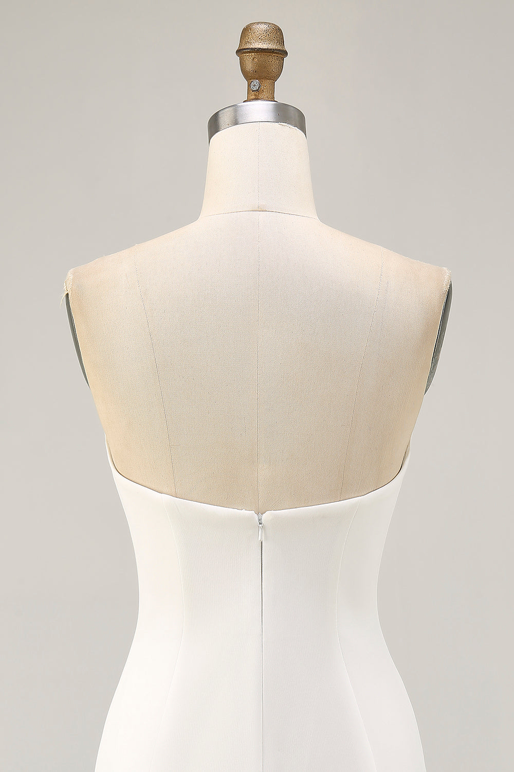 Sparkly Bodycon Strapless White Flower Homecoming Dress