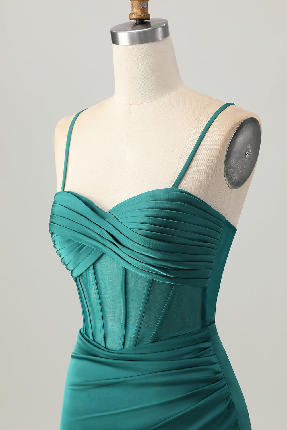 Bodycon Corset Dark Green Homecoming Dress with Lace-up Back