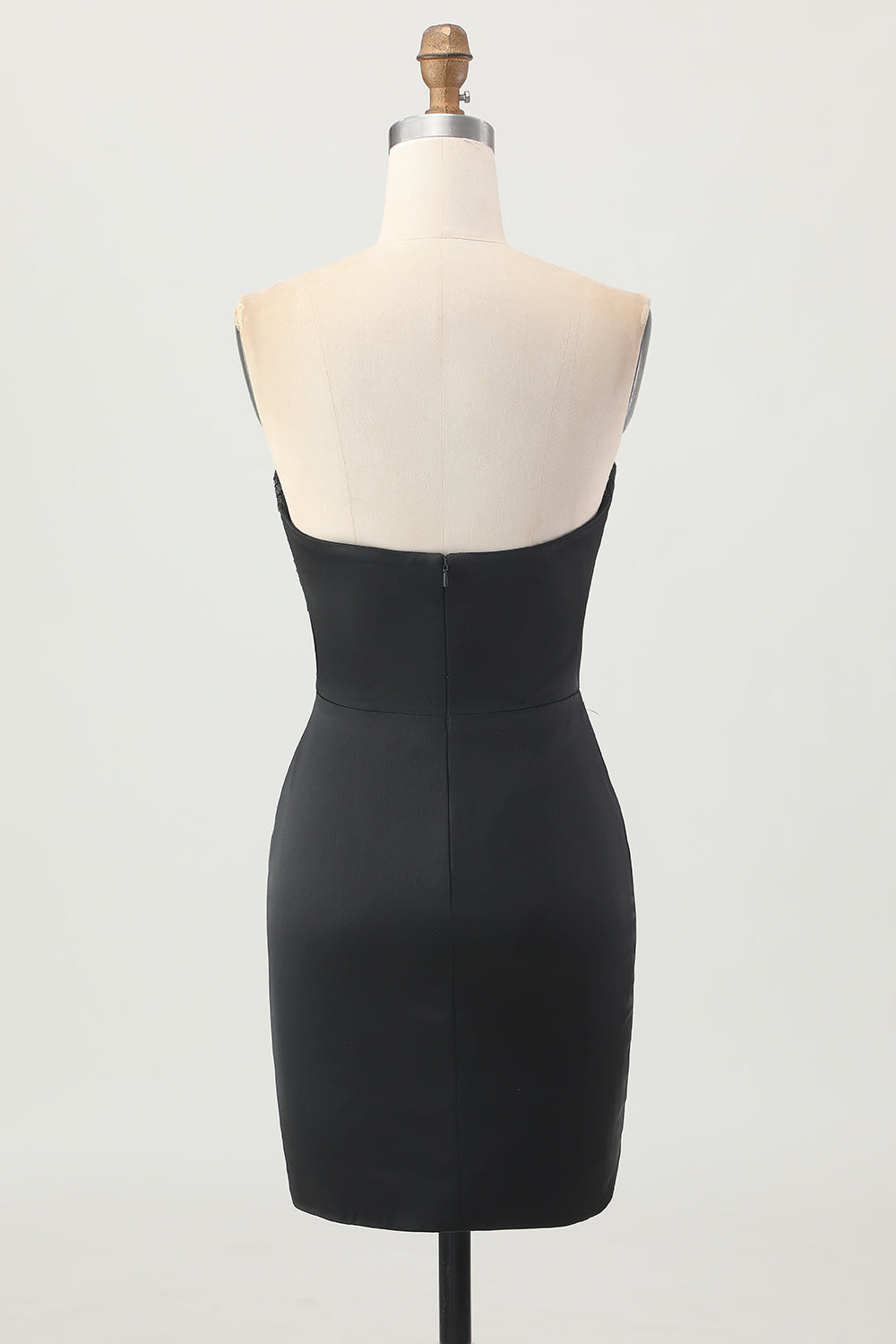 Strapless Tight Black Homecoming Dress With Sequins
