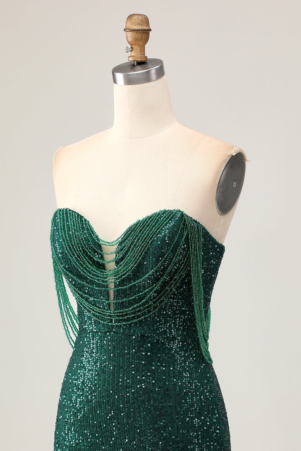 Sparkly Off The Shoulder Bodycon Dark Green Homecoming Dress