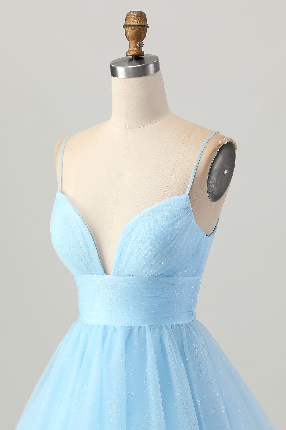 Cute A Line Tulle Blue Homecoming Dress