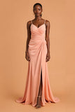 Mermaid Sunset Ruched Bridesmaid Dress With Slit