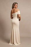 Apricot One Shoulder Sheath Maxi Dress with Sash